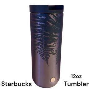 Starbucks Double Insulated Stainless Steel 12oz tumbler coffee cup Fern Floral